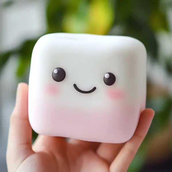 Adorable marshmallow-like character